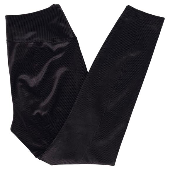 White House Black Market Leggings Womens 10 Short Black Corduroy Stretch Runway - Picture 1 of 12